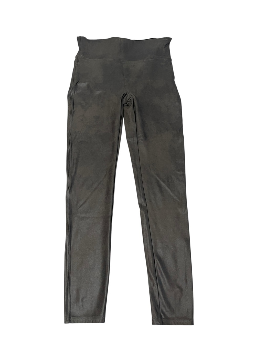 Spanx Faux Leather Classic Charcoal Dark Gray Compression Leggings Women’s XL